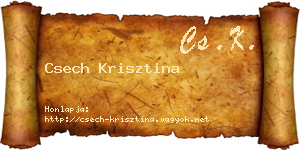 Csech Krisztina névjegykártya